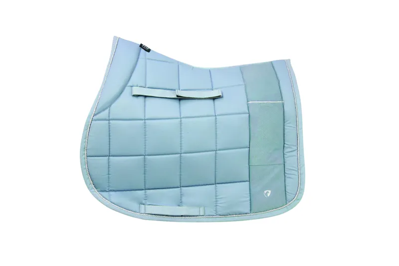 Hy Equestrian Synergy Saddle Pad in Aqua and Silver
